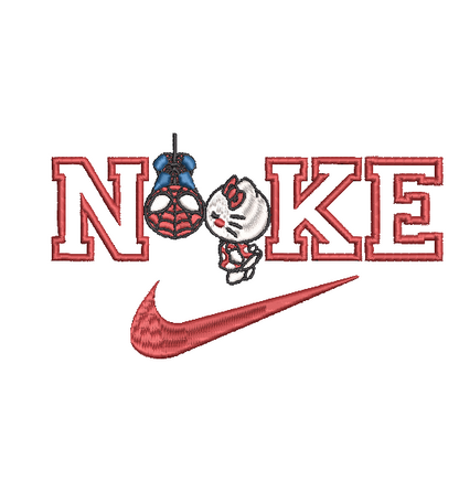 NIKE SPIDERMAN & HELLO KITTY NIKE   | Stitch With ease: Embroidery Repositional Hooping Design for multi-position stitching 4X6 Design