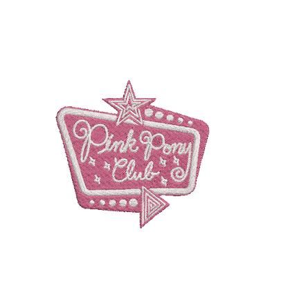 PINK PONY CLUB SIGN  | Stitch With ease: Embroidery Repositional Hooping Design for multi-position stitching 4X6 Design