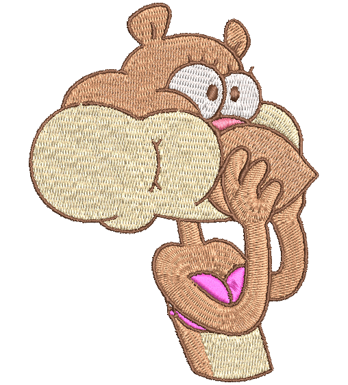 SANDY CHEEKS  | Stitch With ease: Embroidery Repositional Hooping Design for multi-position stitching 4X6 Design