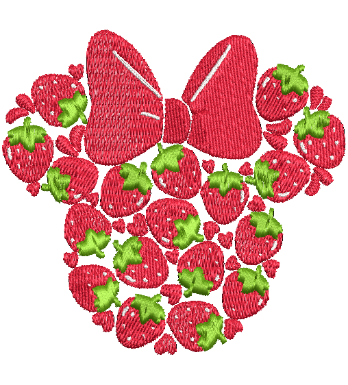 MINNIE STRAWBERRY | Custom Designs 4x4 Machine Embroidery Design