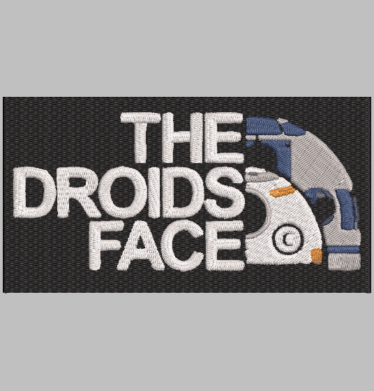 THE DROIDS FACE| Stitch With ease: Embroidery Repositional Hooping Design for multi-position stitching 4X6 Design