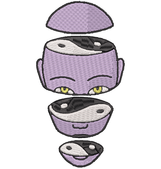 YING YANG | Stitch With ease: Embroidery Repositional Hooping Design for multi-position stitching 4X6 Design