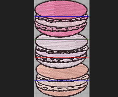 Macaroon- Stitch with ease: Embroidery Repositional Hooping Design for multi-position stitching 4X6 Design