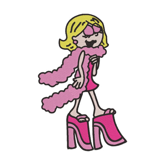 Lizzie McGuire- Stitch with ease: Embroidery Repositional Hooping Design for multi-position stitching 4X6 Design