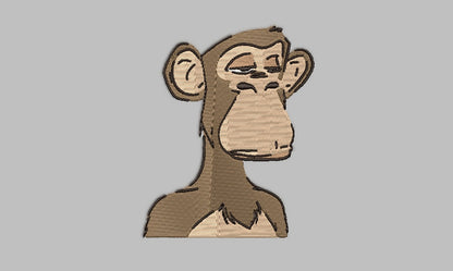 Darwin Monkey- Stitch with ease: Embroidery Repositional Hooping Design for multi-position stitching 4X6 Design