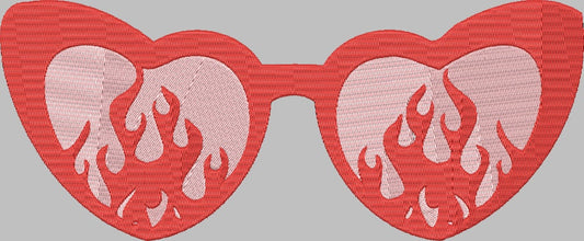 FLAMING SHADES Stitch with ease: Embroidery Repositional Hooping Design for multi-position stitching 4X6 Design