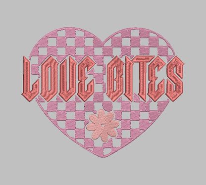 LOVE BITES Stitch with ease: Embroidery Repositional Hooping Design for multi-position stitching 4X6 Design