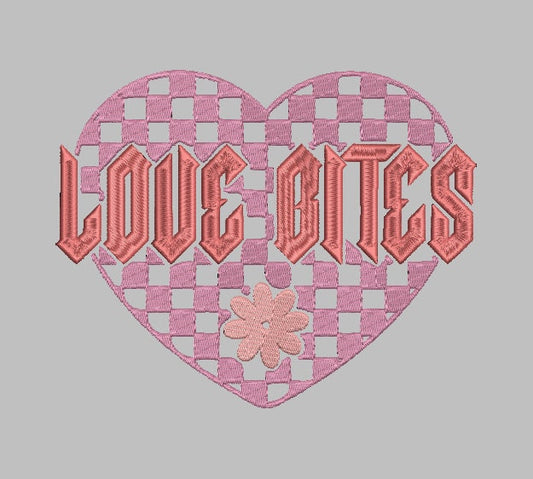 LOVE BITES Stitch with ease: Embroidery Repositional Hooping Design for multi-position stitching 4X6 Design