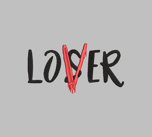 LOVER LOSER Stitch with ease: Embroidery Repositional Hooping Design for multi-position stitching 4X6 Design
