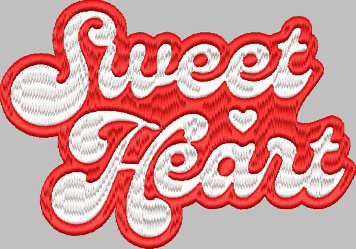 SWEET HEART Stitch with ease: Embroidery Repositional Hooping Design for multi-position stitching 4X6 Design