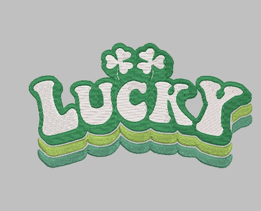 LUCKY Stitch with ease: Embroidery Repositional Hooping Design for multi-position stitching 4X6 Design