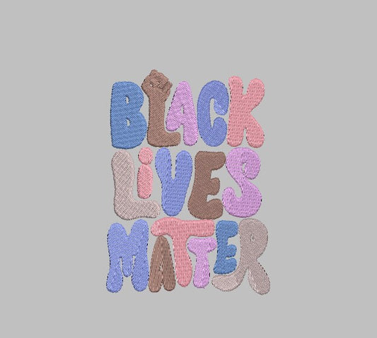 BLACK LIVES MATTER Stitch with ease: Embroidery Repositional Hooping Design for multi-position stitching 4X6 Design