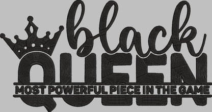 BLACK QUEEN Stitch with ease: Embroidery Repositional Hooping Design for multi-position stitching 4X6 Design