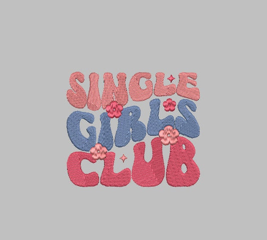 SINGLE GIRLS CLUB Stitch with ease: Embroidery Repositional Hooping Design for multi-position stitching 4X6 Design