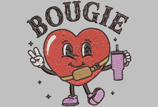 BOUGIE HEART Custom Designs 4x4 Machine Embroidery Design