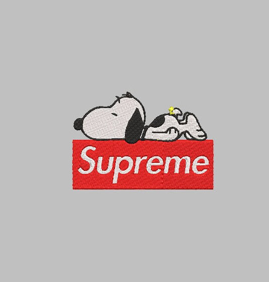 SUPREME SNOOPY Stitch with ease: Embroidery Repositional Hooping Design for multi-position stitching 4X6 Design