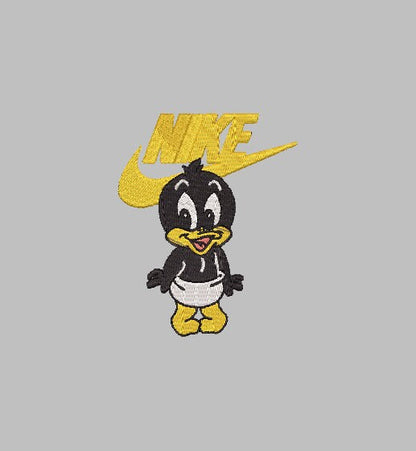 NIKE Baby Daffy Stitch with ease: Embroidery Repositional Hooping Design for multi-position stitching 4X6 Design