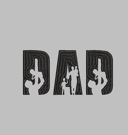 DAD Stitch with ease: Embroidery Repositional Hooping Design for multi-position stitching 4X6 Design