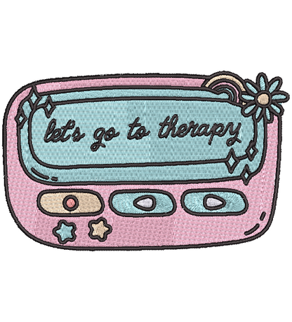 LET'S GO TO THERAPY  | Stitch With ease: Embroidery Repositional Hooping Design for multi-position stitching 4X6 Design