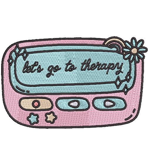 LET'S GO TO THERAPY  | Stitch With ease: Embroidery Repositional Hooping Design for multi-position stitching 4X6 Design